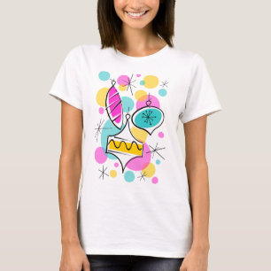 Camiseta Retro Tree Baubles vertical