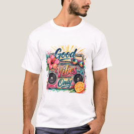 Camiseta Retro Tropical 'Apenas Boas Vibrações' Rá