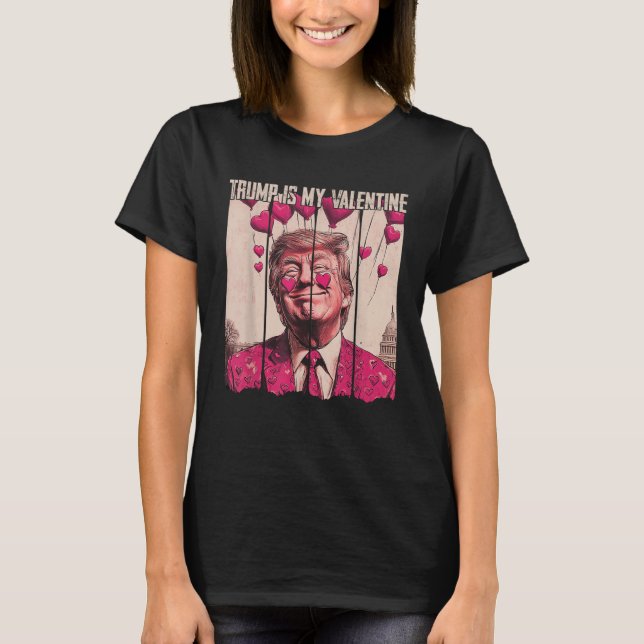 Camiseta Retro Trump É O Meu Namorados Trump Valentine Day (Frente)
