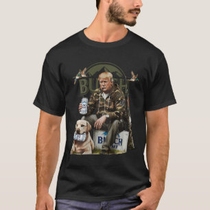 Camiseta Retro Trump Hunting Deer Funny Bebendo Beer Hunti