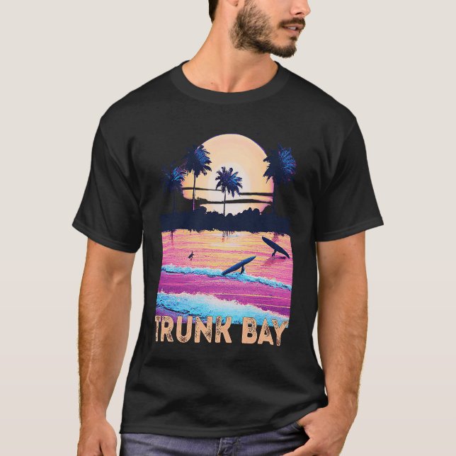 Camiseta Retro Trunk Bay USVI Souvenir Surf (Frente)