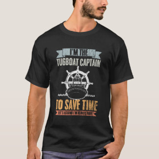 Camiseta Retro Tugboat Capitão Vamos Assume Que Estou Sempr