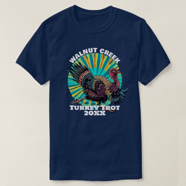 Camiseta Retro Turkey Trot (Frente do Design)