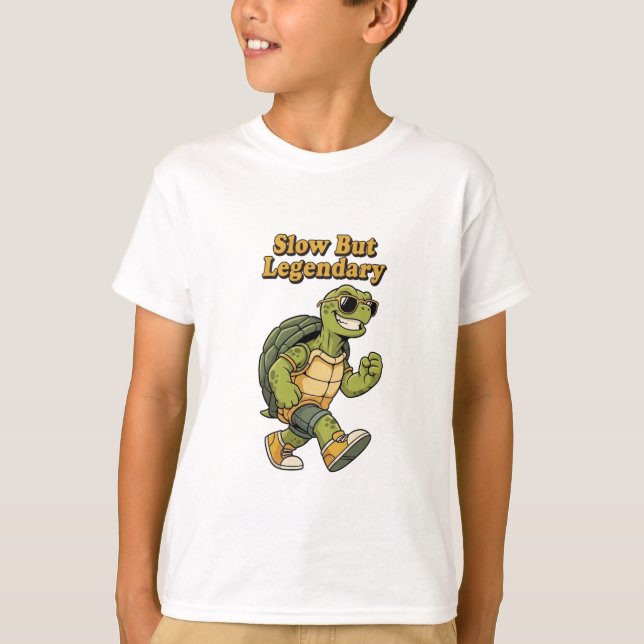 Camiseta Retro Turtle Legendary Pace Kids T-Shirt (Frente)