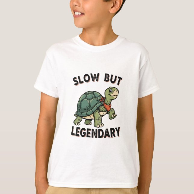 Camiseta Retro Turtle Slow Legend Kids Graphic T-Shirt (Frente)