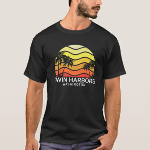 Camiseta Retro Twin Harbors Beach Surf Vintage Palm Veneice