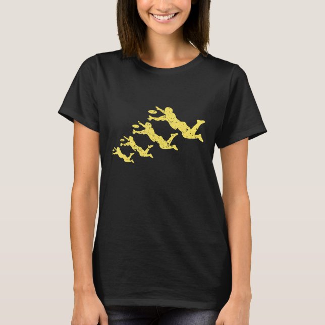 Camiseta Retro Ultimate Frisbee Vintage Disco Golf Voando (Frente)