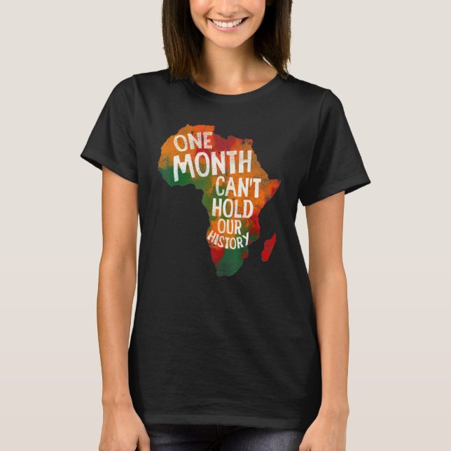 Camiseta Retro Um Mês Pode Segurar Nossa História Bla Afric (Frente)