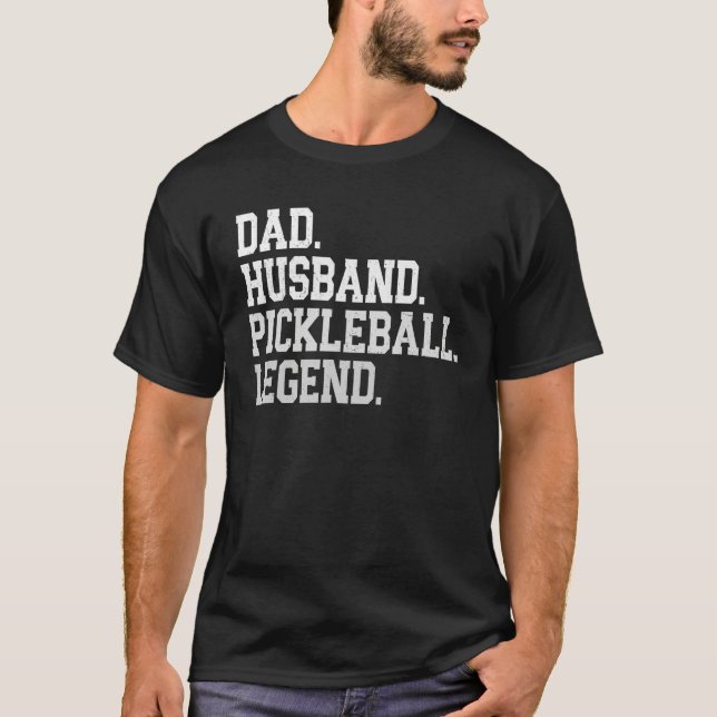 Camiseta Retro uncle husband pickleball legend paddle tenni (Frente)