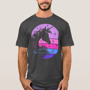 Camiseta Retro Unicorn Bling Fairytale Lover Unicorn Fantas