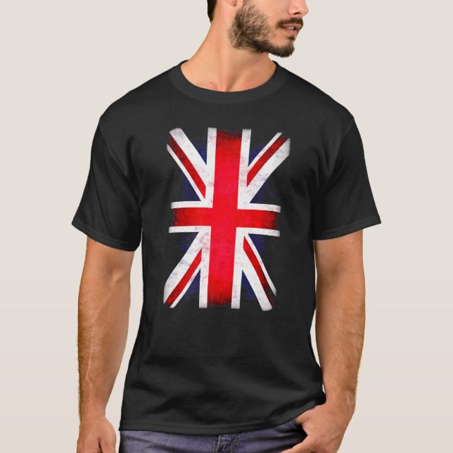 Camiseta Retro Union Jack Flag Uk Inglaterra Excelente Grã- (Frente)