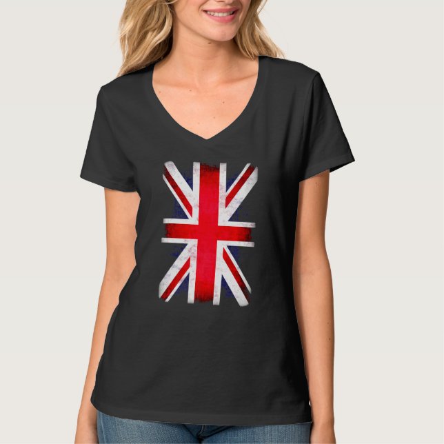 Camiseta Retro Union Jack Flag Uk Inglaterra Excelente Grã- (Frente)