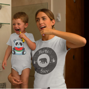 Camiseta Retro Urso Mamãe Dia das Mães