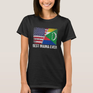 Camiseta Retro Us Comores Sinalizador Melhor Dia de as mães