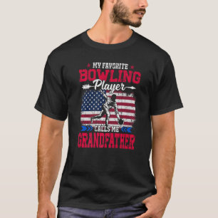 Camiseta Retro Usa Flag Boliche Player Me Chama Avô