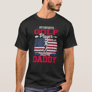 Camiseta Retro Usa Flag Golf Player Me Liga Pai 4 de julho