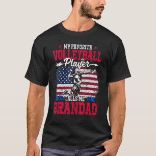 Camiseta Retro Usa Flag Voleibol Me Chama Avô