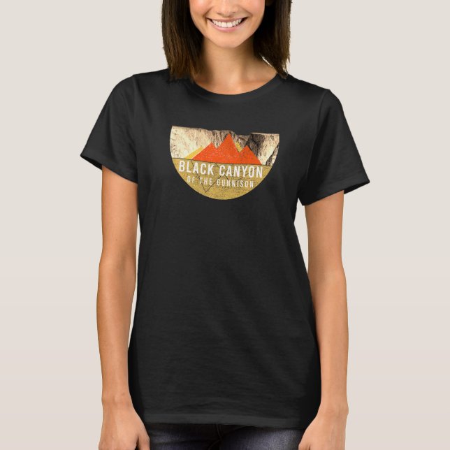Camiseta Retro Usa Mountain Black Canyon Gunnison Nacional (Frente)