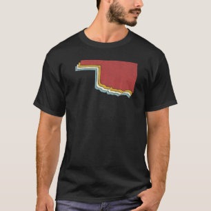 Camiseta Retro USA State Vintage Map Oklahoma