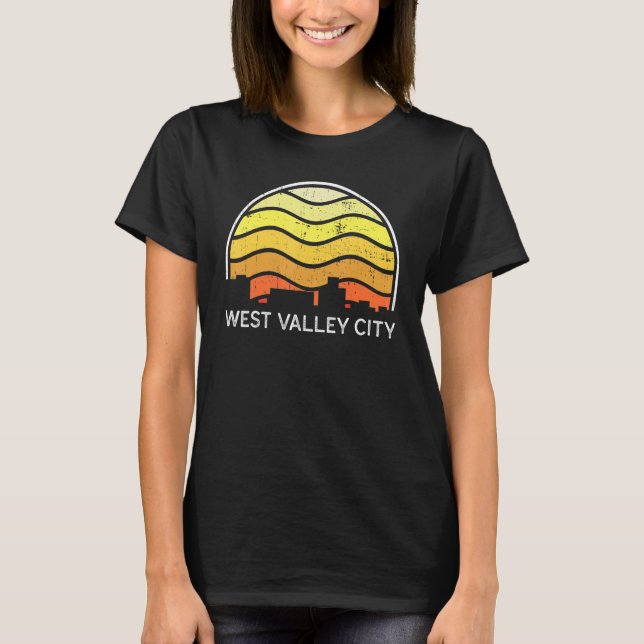 Camiseta Retro Utah West Valley City Visitors Skyline Vinta (Frente)