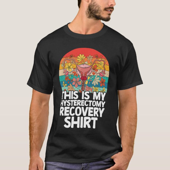 Camiseta Retro Uterus Support Hysterectomy Recovery Product (Frente)