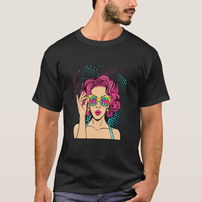 Camiseta Retro Uva Vidro Famoso Púrpura Rosa 60 dos anos 70 (Frente)