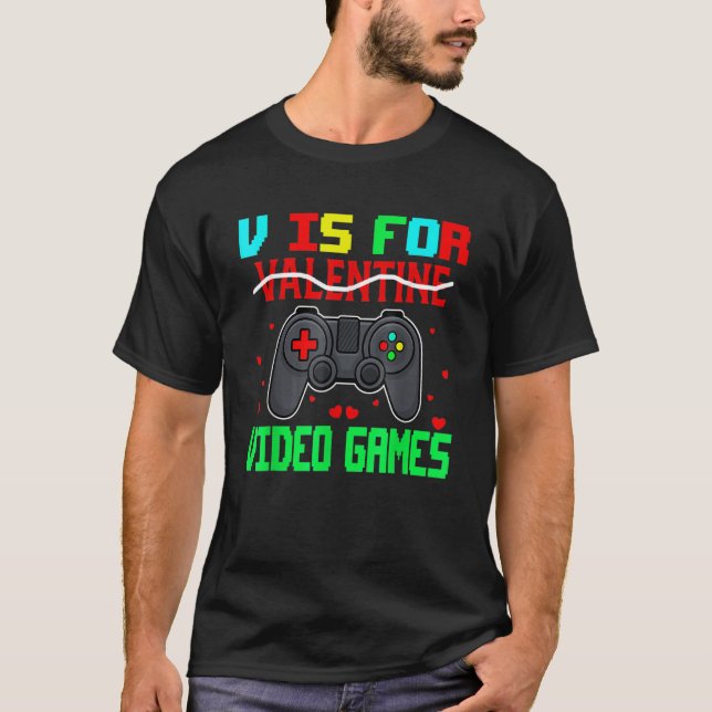 Camiseta Retro V É Para Videos games Gamer M (Frente)