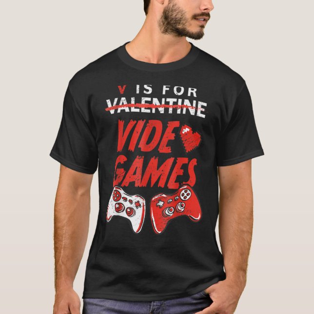 Camiseta Retro V É Para Videos games Gamer M (Frente)
