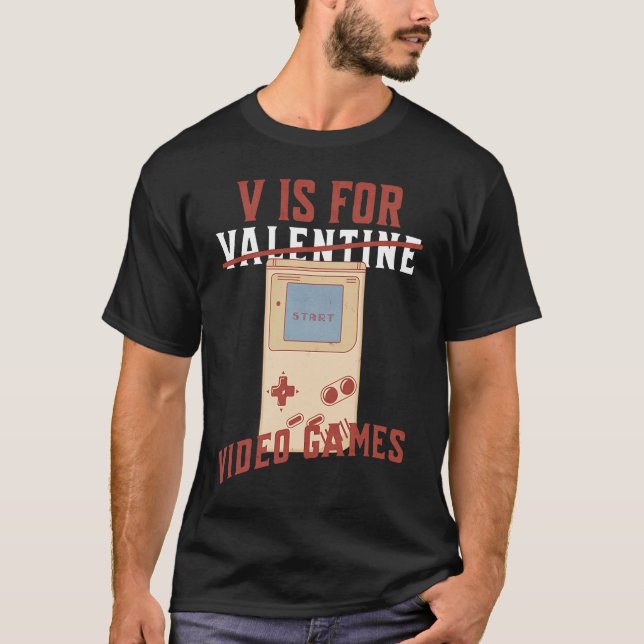 Camiseta Retro V é para Videos games que não são Namorados (Frente)