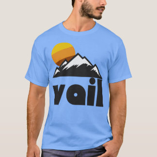 Camiseta Retro Vail Colorado)(( Viagem de Souvenir Turístic