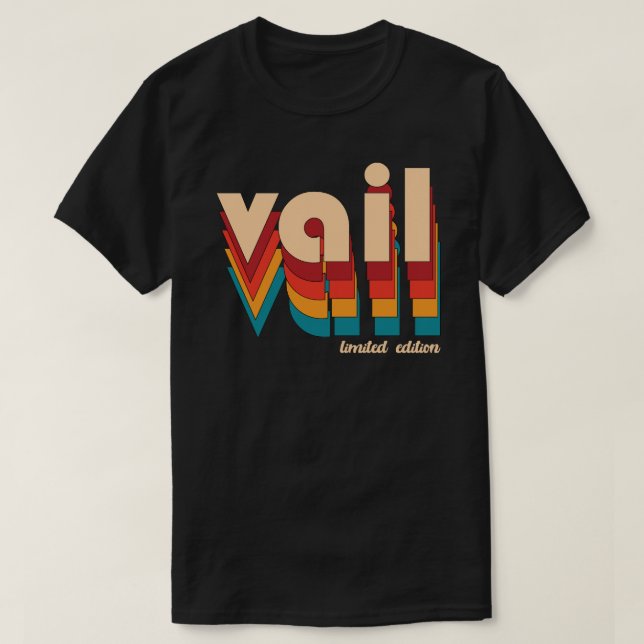 Camiseta Retro Vail Ski (Frente do Design)