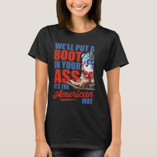 Camiseta Retro Vamos Colocar Uma Bota Caubói Ocidental Band