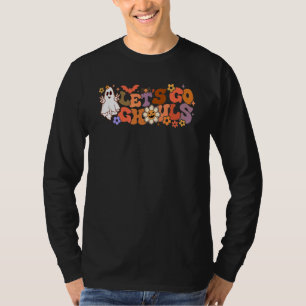 Camiseta Retro Vamos Lá Espíritos Floral Boho Fantasma Hall