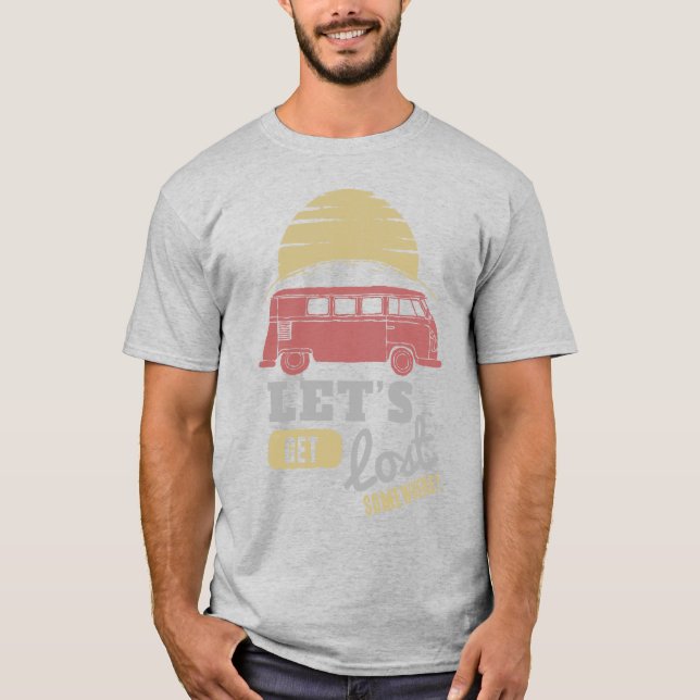 Camiseta Retro Van Life Vamos nos Perder (Frente)