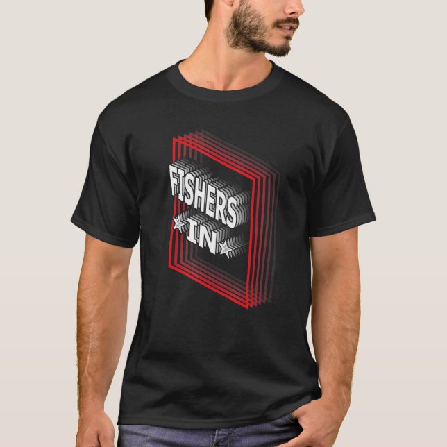 Camiseta Retro Vaporwave Fishers Indiana (Frente)