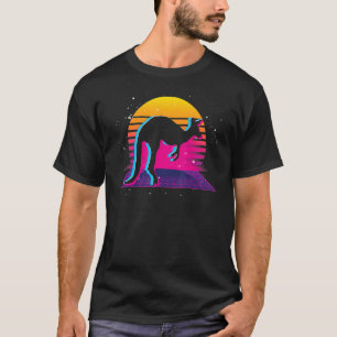 Camiseta Retro Vaporwave Kangaroo