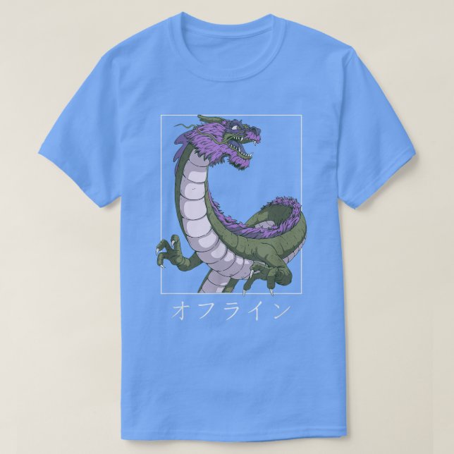 Camiseta Retro Vaporwave Manga Otaku Japão Anime Dragon Dem (Frente do Design)