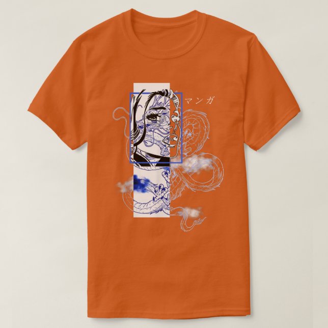 Camiseta Retro Vaporwave Manga Otaku Japão Anime EGirl Demo (Frente do Design)