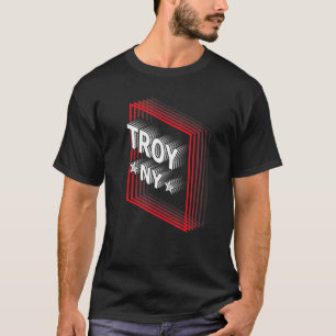 Camiseta Retro Vaporwave Troy New York NY