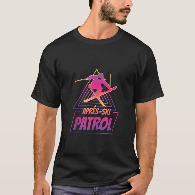 Camiseta Retro Vaporwave Winter Sports Snowboard Apres Ski  (Frente)