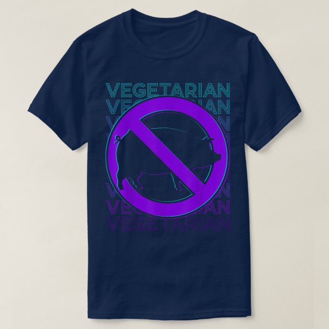 Camiseta Retro Vegan Vegetariano (Frente do Design)