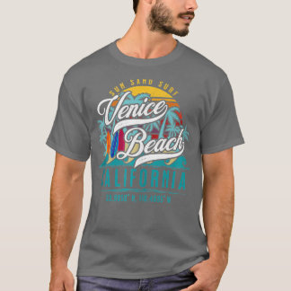 Camiseta Retro Venice Beach California Sun Palm T