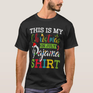 Camiseta Retro Verão Xmas Este É O Meu Natal Em Julho Paj