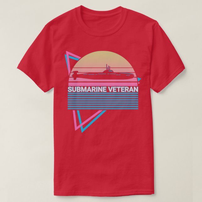 Camiseta Retro Veterano Submarino (Frente do Design)