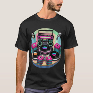 Camiseta "Retro Vibes: Coleção DJ 80s