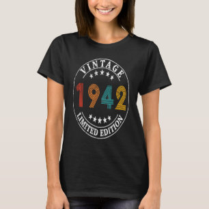 Camiseta Retro Vintage, 1942, 81ruas, Aniversário