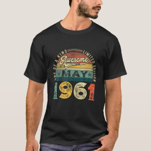 Camiseta Retro Vintage 1961 Bday Aged Perfection Proud 60Th