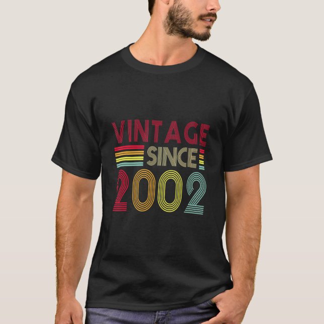Camiseta Retro Vintage 2002 Editon 20 Birth (Frente)