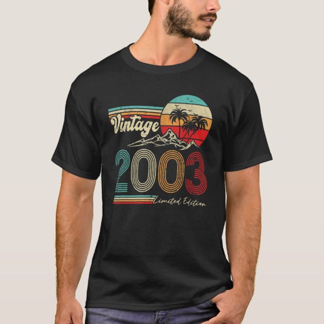 Camiseta Retro Vintage 2003 20 Aniversário 1 (Frente)