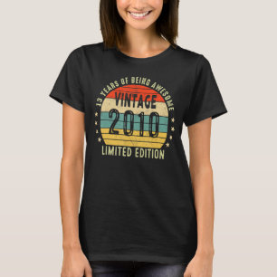 Camiseta Retro Vintage 2010 13 Anos De Esforço